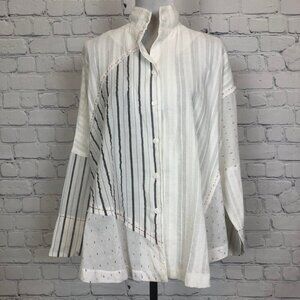 M Square Neetu Malik White Patchwork Shirt Size 1 8-10